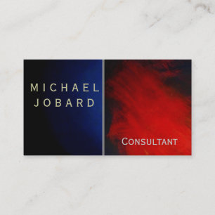 Moderne Grau Red Blue Consultant Business Card Visitenkarte
