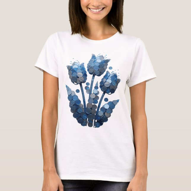 Moderne graue ABSTRACT ART Statement Design T-Shirt (Vorderseite)