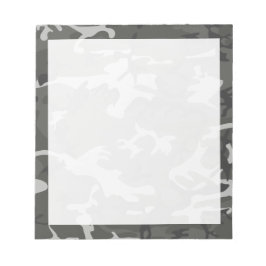 Moderne graue Abstrakte Camouflage Camouflage Notizblock