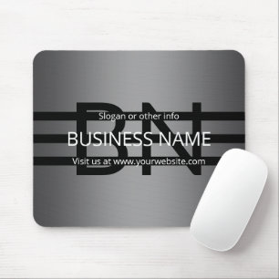 Moderne graue Abstufung & horizontale schwarze Str Mousepad
