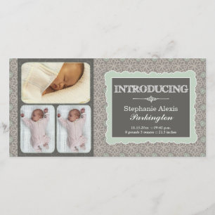 Moderne graue aquamarine ankündigung