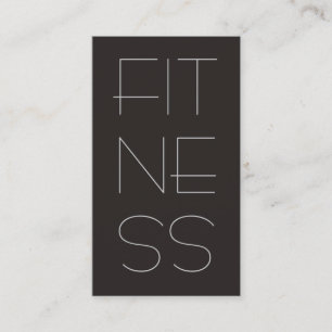 Moderne Graue Berufliche Fitness Business Card Visitenkarte