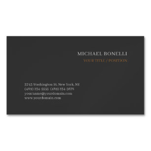Moderne graue Chic professionelle benutzerdefinier Magnetische Visitenkarte