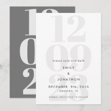 Moderne graue Datums-Typografie