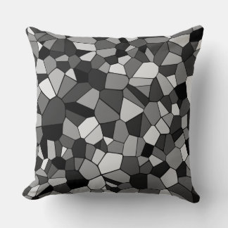 Moderne graue geometrische Mosaik Kissen