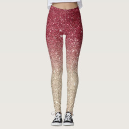 Moderne Graue Glitzer Glitzern Leggings
