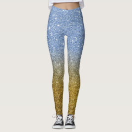Moderne Graue Glitzer Glitzern Leggings