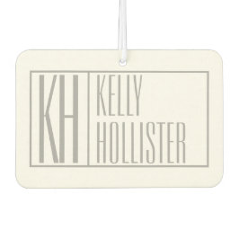 Moderne graue Initialen und Namen-Logo Autolufterfrischer