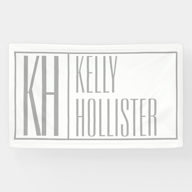 Moderne graue Initialen und Namen-Logo Banner (Horizontal)