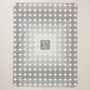 Moderne graue Kreise Monogramm Sherpadecke