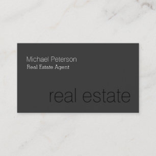 Moderne Graue Real Anwesen Agent Business Card Visitenkarte