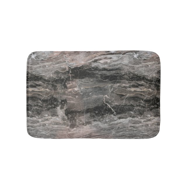 Moderne graue Tones Marmorstein Badematte (Vorderseite)