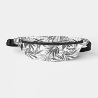 Moderne graue tropische Muster Name Custom Travel