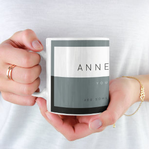 Moderne Graue und Weiße Berufe schaffen Kaffeetasse