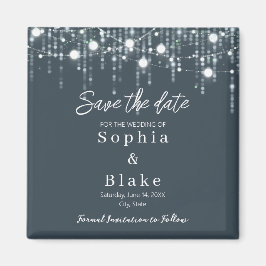 Moderne graue und weiße Hangleuchten Save the Date Magnet