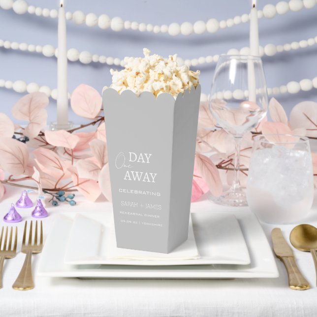 Moderne, graue und weiße Hochzeitsfeier Geschenkschachtel (Hochzeit)