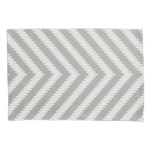Moderne graue und weiße Zigzag Zickzack Pfeile Kissenbezug
