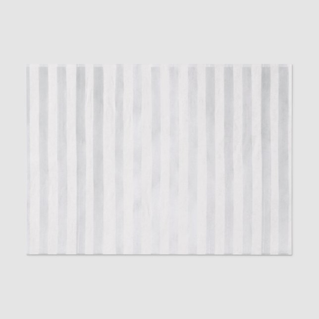 Moderne graue Wasserfarben Streifen Bohemisch Hoch Seidenpapier (Vorderseite)