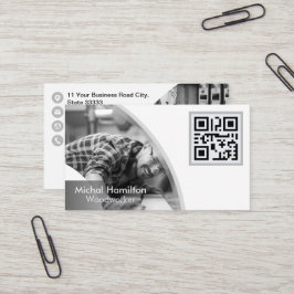 Moderne Graue Woodworker Business Card Visitenkarte