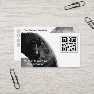 Moderne Gray Fotograf Business Card Visitenkarte