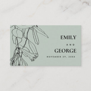 MODERNE GRAY LINE ZEICHNEND WEBSITE "FLORAL WEDING VISITENKARTE