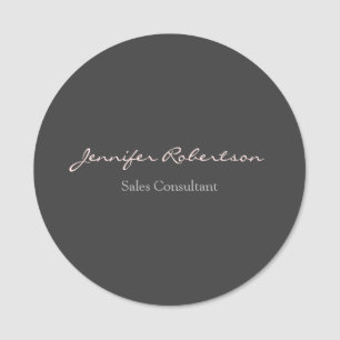 Moderne Gray Misty Rose Schlicht einzigartig Namensschild