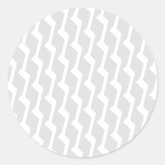 Moderne Gray Zigzag Round Stickers