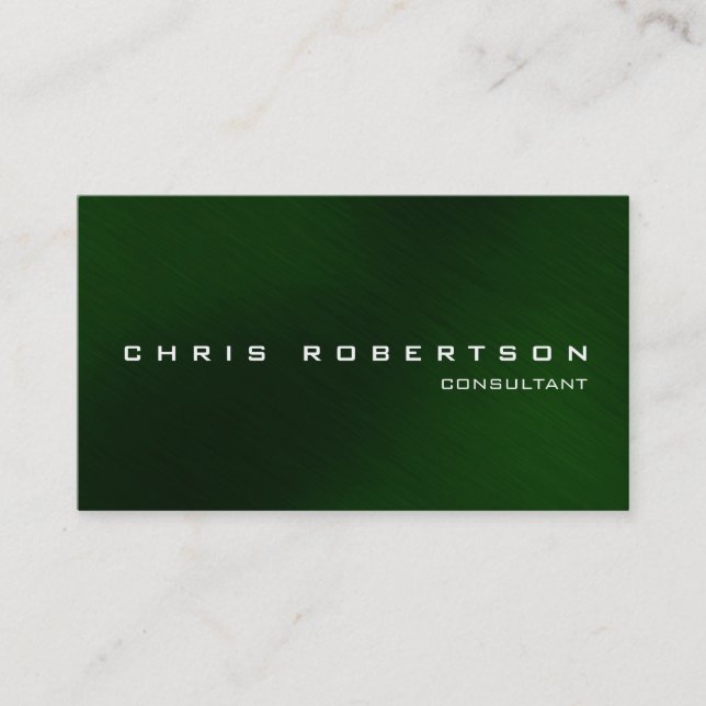 Moderne Green Attractive Charme Business Card Visitenkarte (Vorderseite)