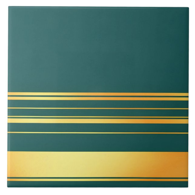 Moderne Green Gold Luxus Linen Texture Collection Fliese (Vorderseite)