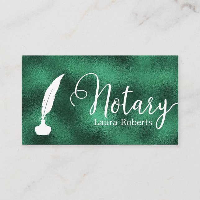 Moderne Green Loan Signing Agent Business Card Visitenkarte (Vorderseite)
