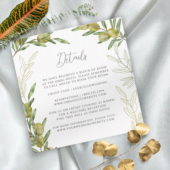 Moderne Green Olive Branchenkarte Begleitkarte (Von Creator hochgeladen)