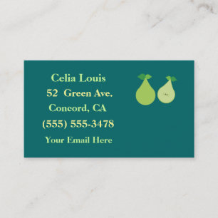 Moderne Green Peer Business Cards Visitenkarte