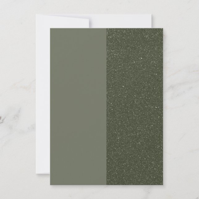 Moderne Green Split Flat Announcement Card (Custom Ankündigung (Vorderseite)