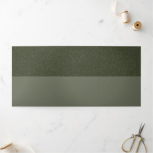 Moderne Green Trifold Einladungs-Karte - Anpassen Dreifach Gefaltete Einladung