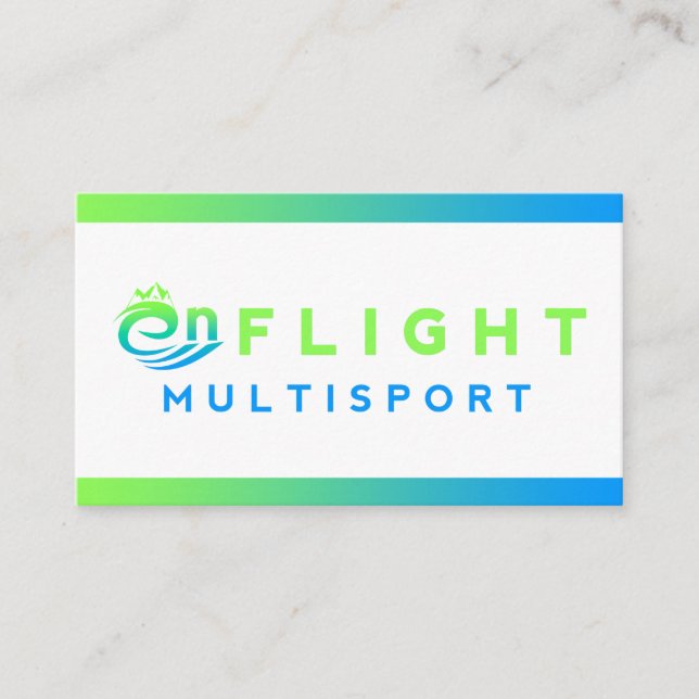 Moderne Green und Blue Gradient Business Card Visitenkarte (Vorderseite)