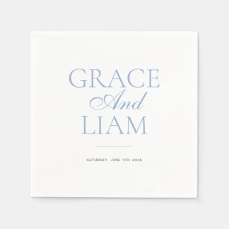Moderne Grenz-Elegance Hochzeit Napkin Serviette