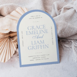 Moderne Grenz Elegante Hochzeit Einladung