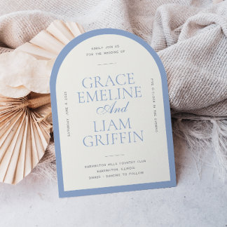 Moderne Grenz Elegante Hochzeit Einladung