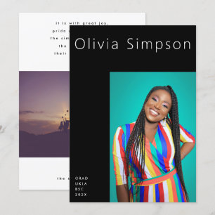 Moderne Grenze Einfaches Schwarzes Onyx Grad Ankündigung