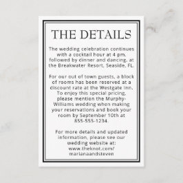 Moderne Grenzen Minimalistisch Schwarz-weiß Begleitkarte