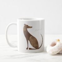 Moderne Greyhound Dog Portrait Tasse