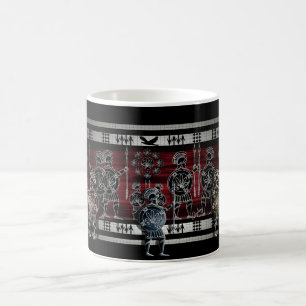 Moderne griechische schwarze Abbildung Kaffeetasse