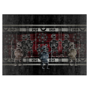 Moderne griechische schwarze Abbildung Schneidebrett