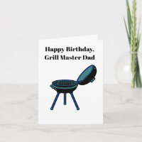 Moderne Grill Master Happy Birthday Card für Vater