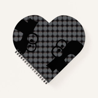 MODERNE GRISE NOIR CARNET CROISÉ