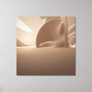 Moderne große beige Abstrakte moderne Leinwand