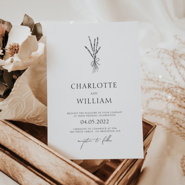 Moderne Grünanlage Minimale Hochzeit Einladung (Von Creator hochgeladen)