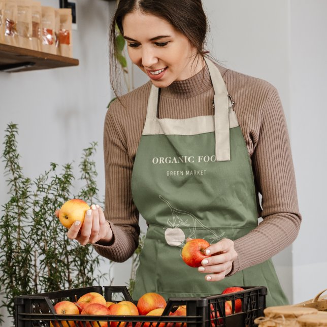 Moderne grüne Bio Lebensmittel Schürze (Von Creator hochgeladen)