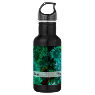 Moderne grüne Blüte Trinkflasche