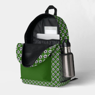 Moderne grüne europäische Fußballmuster Bedruckter Rucksack